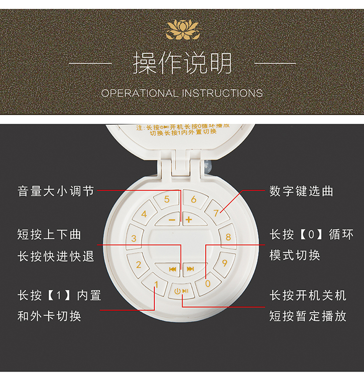 善觉S182 迷你翻盖式复古怀表播放器(图5)